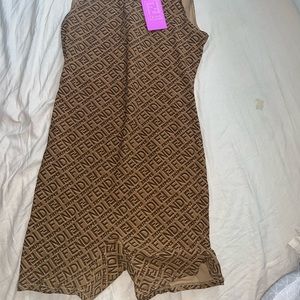 Fendi X skim mid Thigh bodysuit romper